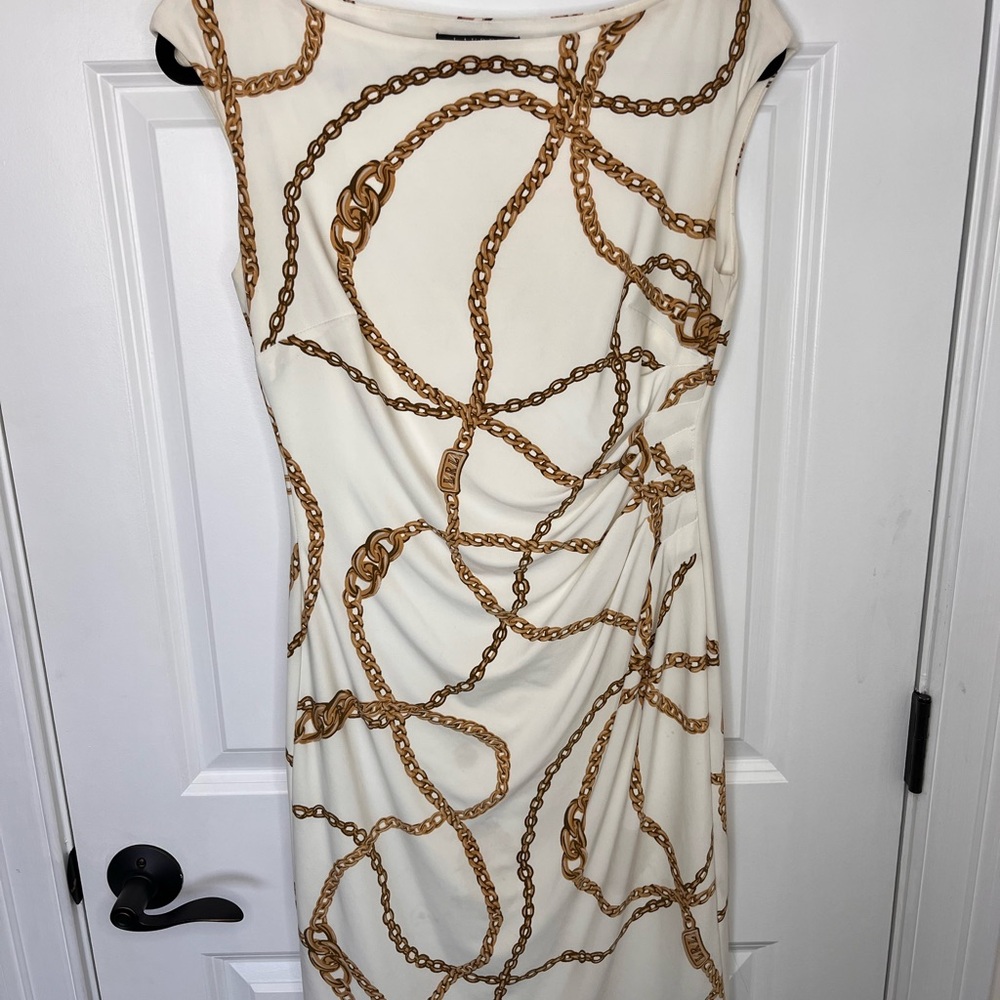 Lauren Ralph Lauren Classic Old Money Chain Print Jersey Dress